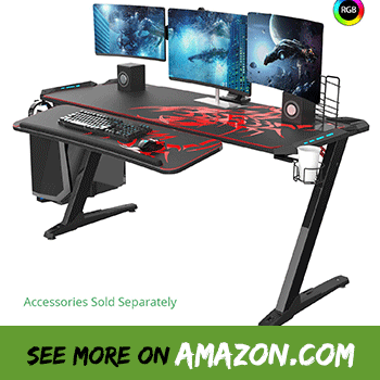 Z Shaped Gaming Desk Ergonomic Durable E Sports Computer Desk With